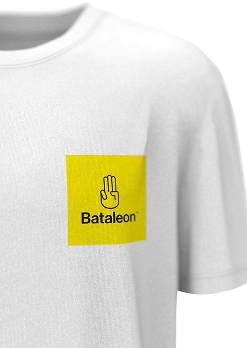 Men's T-shirt Logo Box Short Sleeved - White