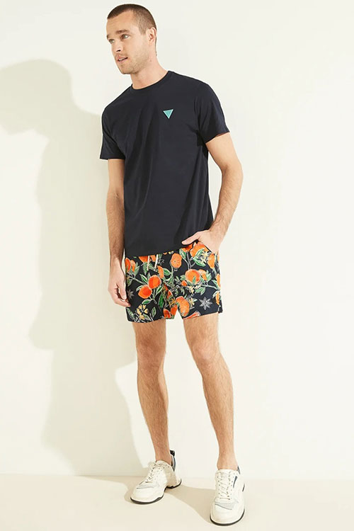 Men's Woven Medium Fruits Swimming Shorts