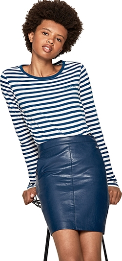 pepe jeans leather mini skirt