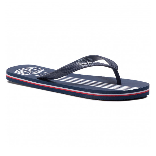 PepejeansMen'sSwimmingStripedFlipFlops