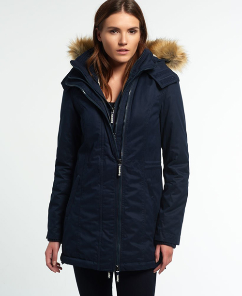 microfibre tall toggle parka jacket