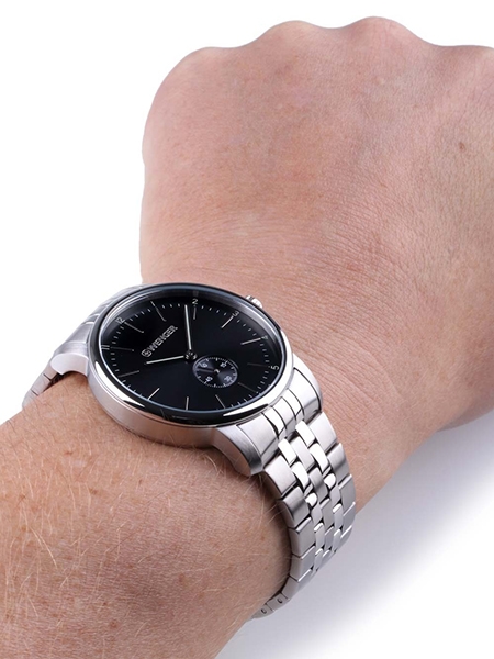Wenger Urban Classic Swiss Made Stainless Steel Analogue Quartz Watch Silver 01.1741.105