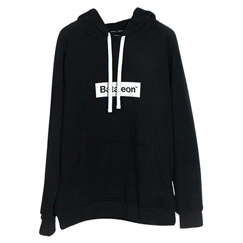 Unisex Hoodie Front Logo - Black