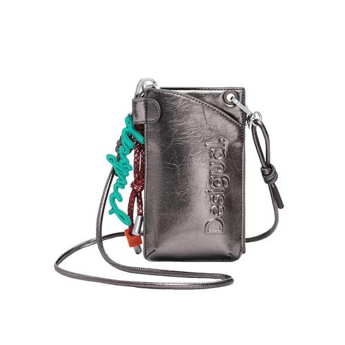 Women's Crossbody Phone Case with Metallic Finish