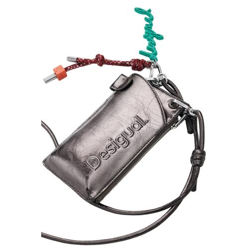 Women's Crossbody Phone Case with Metallic Finish