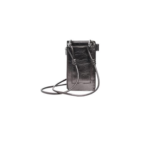 Women's Crossbody Phone Case with Metallic Finish