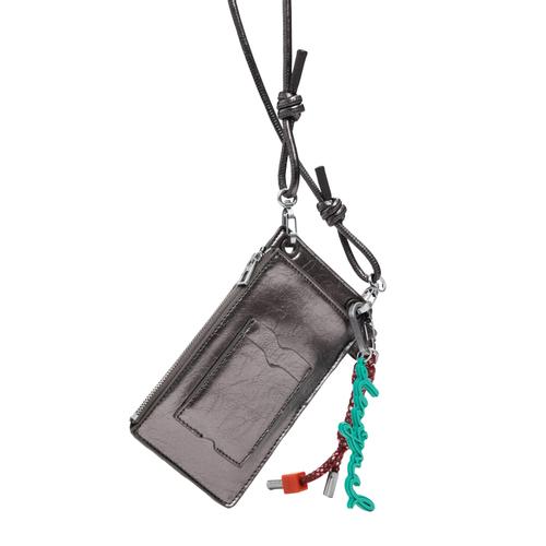 Women's Crossbody Phone Case with Metallic Finish