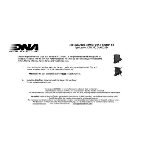 Husqvarna Svartpilen 250 (24-25) DNA Air Box Cover Stage 2 P-KT3N24-S2