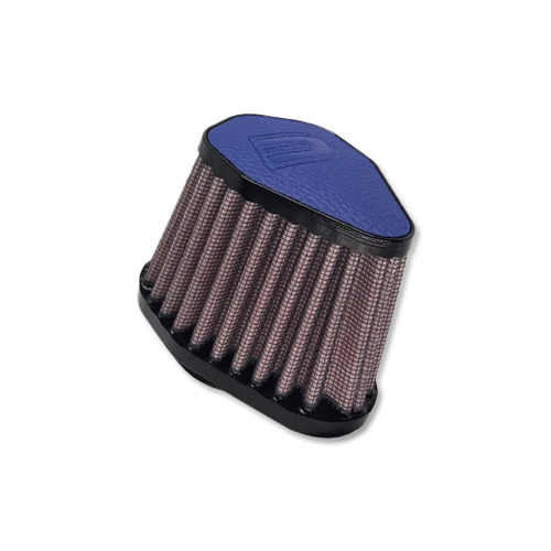 DNA Hexagonal 38mm Inlet 86mm Length Leather Top Filter Hexagonal Leather Top Various Colors (DNA Filters – V-3800-L-B Blue)