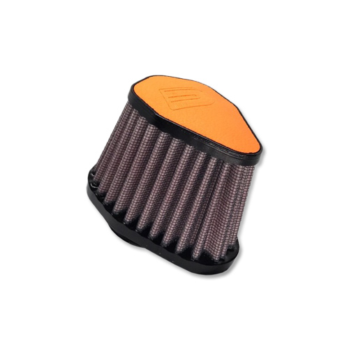 DNA Hexagonal 51mm Inlet 86mm Length Leather Top Filter Hexagonal Leather Top Various Colors (DNA Filters – V-5100-L-O Orange)
