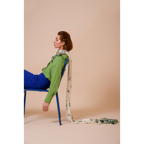 Women's Handmade Silk Scarf with The Sacred Olive Tree