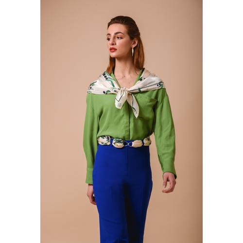 Women's Handmade Silk Scarf with The Sacred Olive Tree