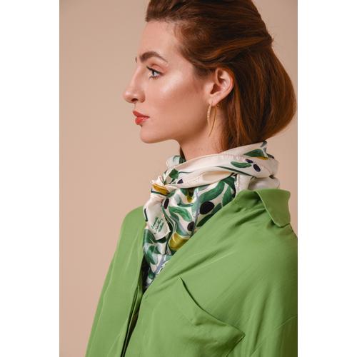 Women's Handmade Silk Scarf with The Sacred Olive Tree