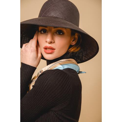 Women's Handmade Silk Scarf with Donkey Print