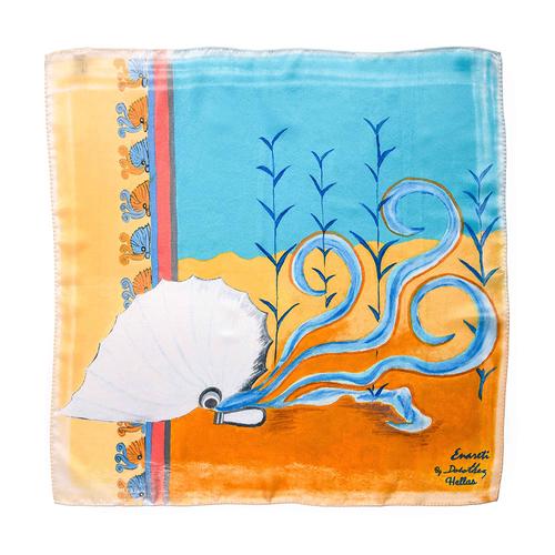 Women's Handmade Silk Scarf with Argonaut Print