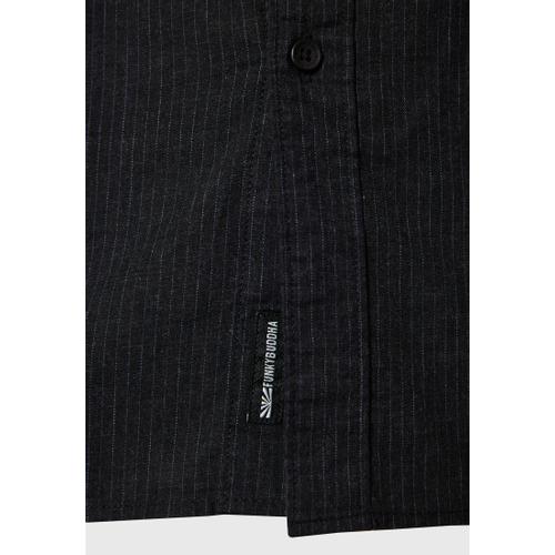 Men's Flannel Striped Shirt and Classic Collar