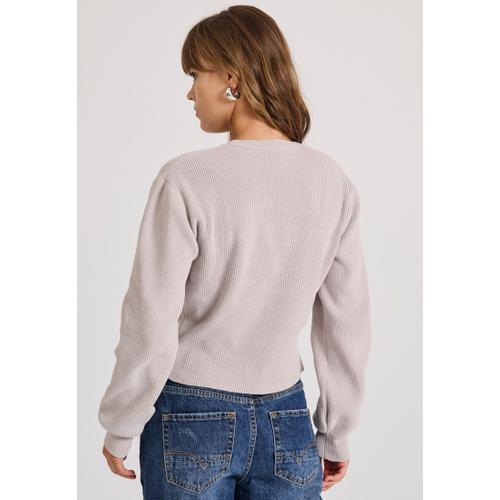 Women’s Crew Neck Chenille Short Sweater with Regular Fit