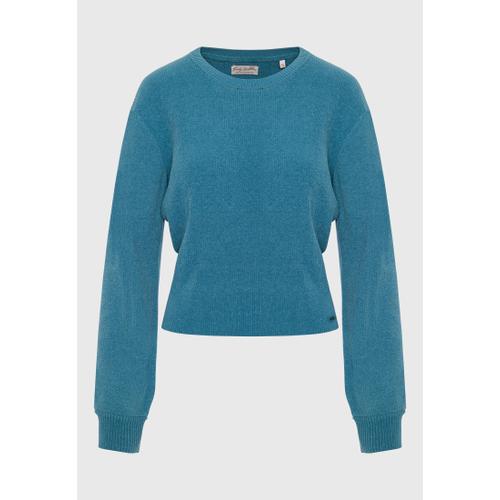 Women’s Crew Neck Chenille Short Sweater with Regular Fit