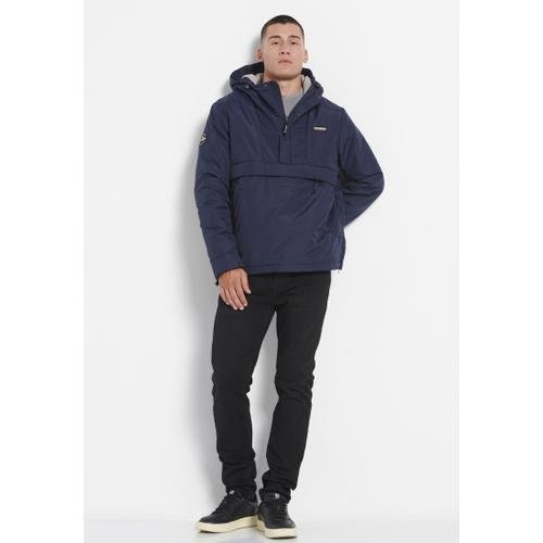 Men's Overhead Long Sleeve Hooded Jacket with Front Pocket