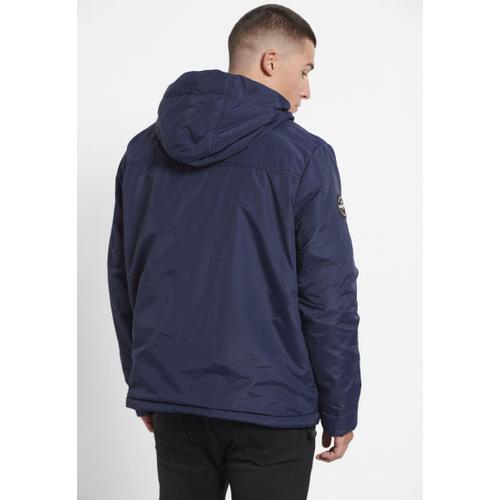 Men's Overhead Long Sleeve Hooded Jacket with Front Pocket
