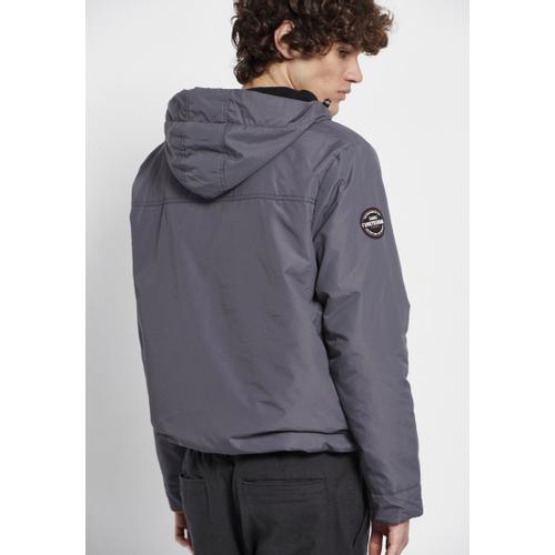Men's Overhead Long Sleeve Hooded Jacket with Front Pocket