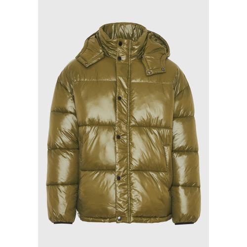 Men's Oversized Puffer Jacket with Detachable Hood