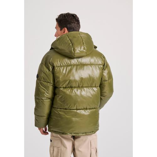 Men's Oversized Puffer Jacket with Detachable Hood