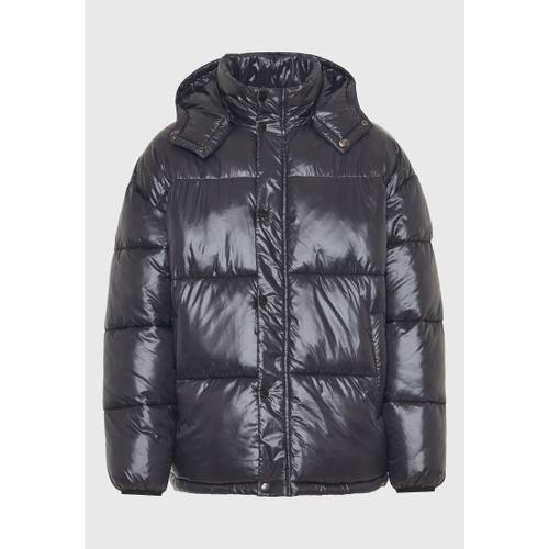 Men's Oversized Puffer Jacket with Detachable Hood