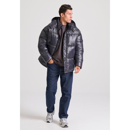 Men's Oversized Puffer Jacket with Detachable Hood