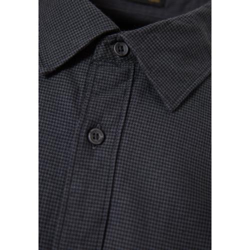 Men's Shirt with Yarn-Dyed Micro-Checked Pattern