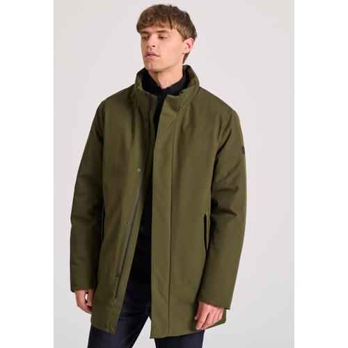 Men's Padded Regular Fit Parka Coat with Detachable Hood