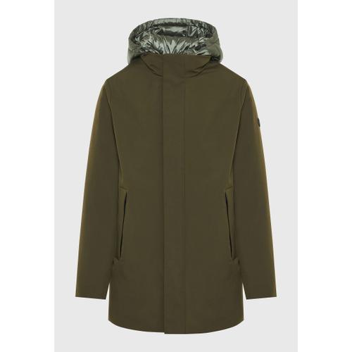 Men's Padded Regular Fit Parka Coat with Detachable Hood