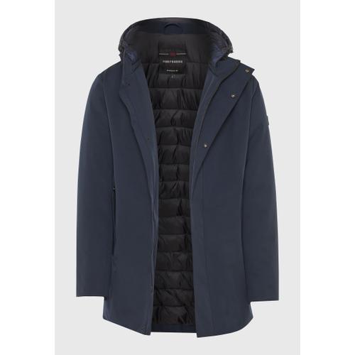 Men's Padded Regular Fit Parka Coat with Detachable Hood