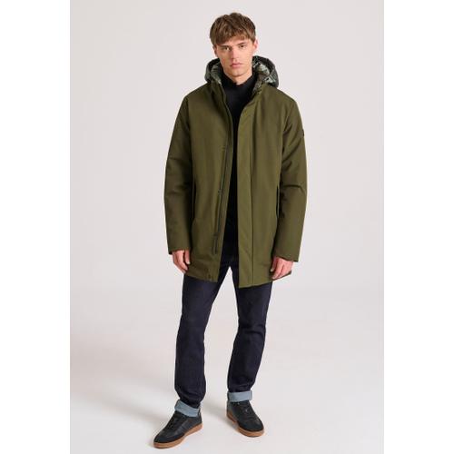 Men's Padded Regular Fit Parka Coat with Detachable Hood