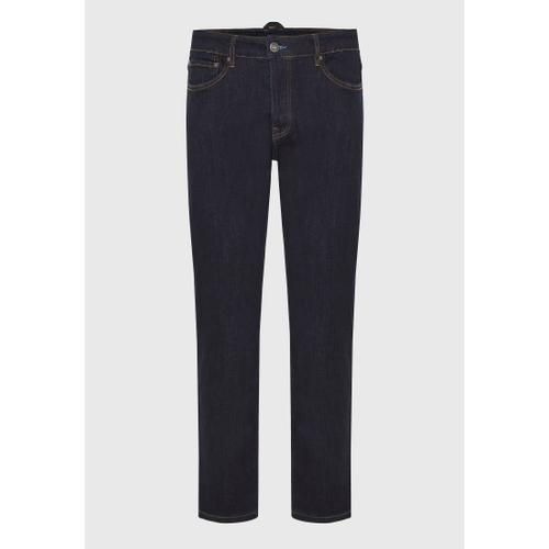 Men's Straight Fit Jeans with Washed Effects and Whisker Details