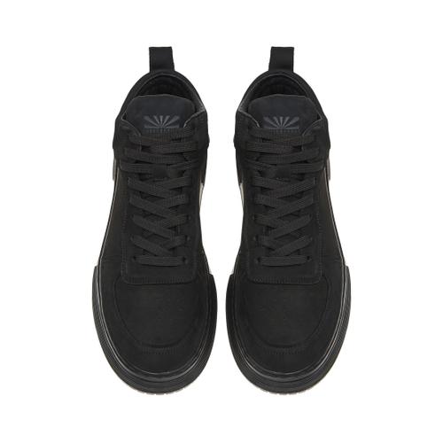 Men's High Top Leather Sneakers with Chunky Sole