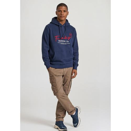 Men's Relaxed Fit Hoodie with Embroidered Chest Logo
