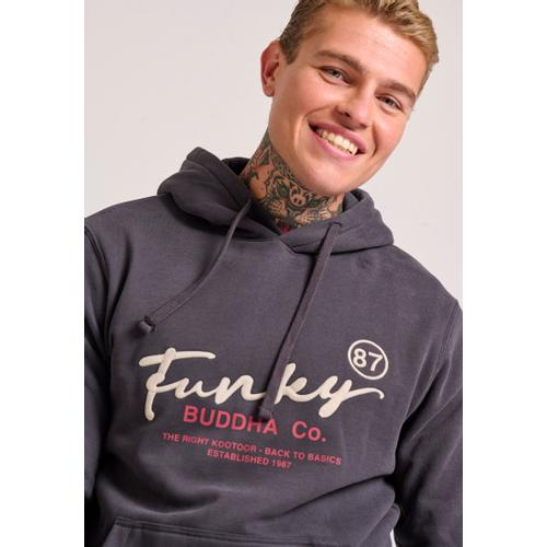 Men's Relaxed Fit Hoodie with Embroidered Chest Logo