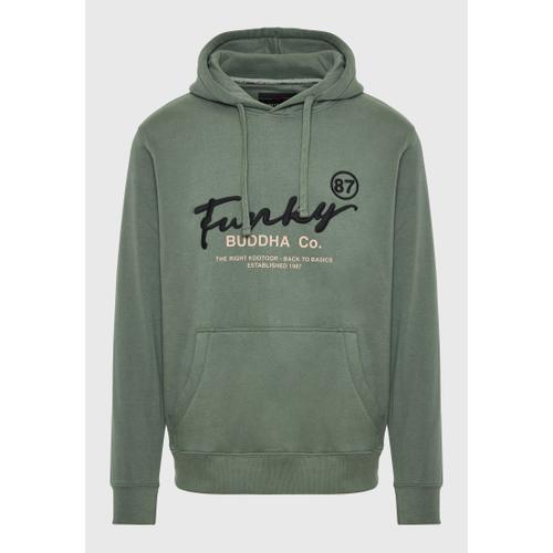 Men's Relaxed Fit Hoodie with Embroidered Chest Logo