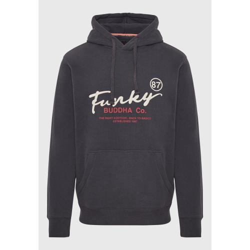 Men's Relaxed Fit Hoodie with Embroidered Chest Logo