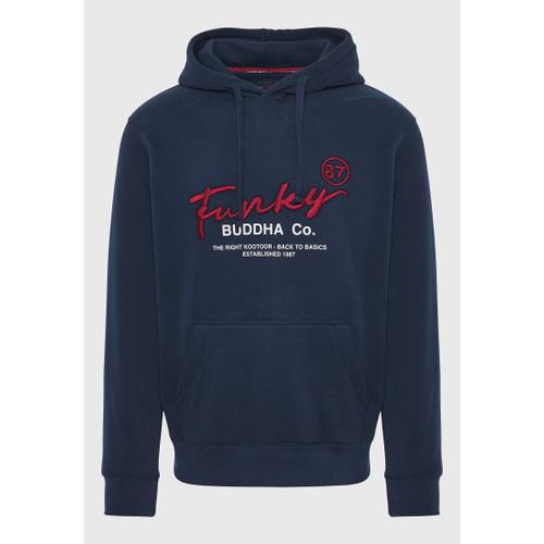 Men's Relaxed Fit Hoodie with Embroidered Chest Logo