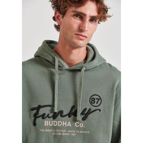 Men's Relaxed Fit Hoodie with Embroidered Chest Logo