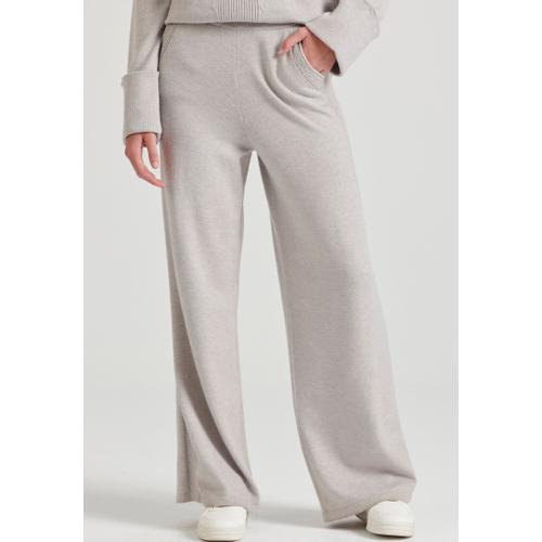 Women's Knitted Viscose Pants with High-Rise Elastic Waist