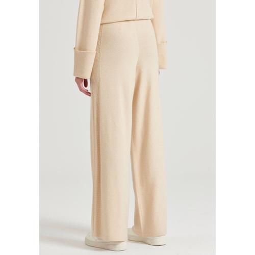 Women's Knitted Viscose Pants with High-Rise Elastic Waist