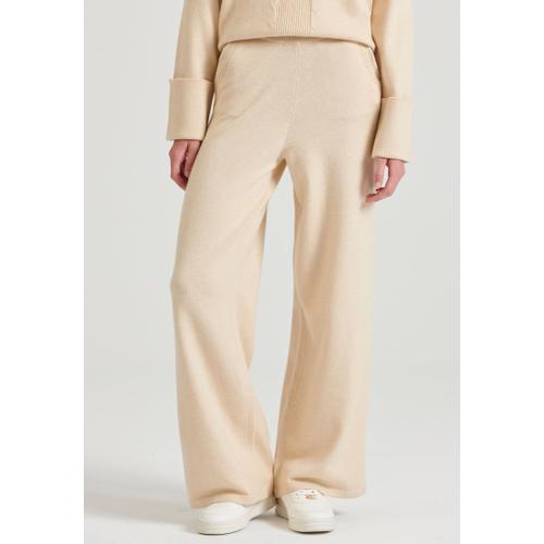 Women's Knitted Viscose Pants with High-Rise Elastic Waist
