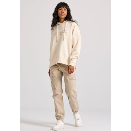 Women's High-Rise Cargo Pants with Cuffed Hem