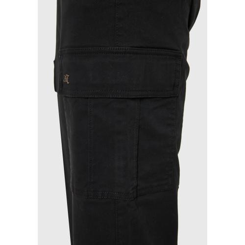 Women's High-Rise Cargo Pants with Cuffed Hem