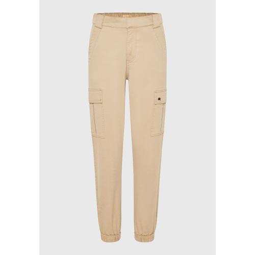 Women's High-Rise Cargo Pants with Cuffed Hem