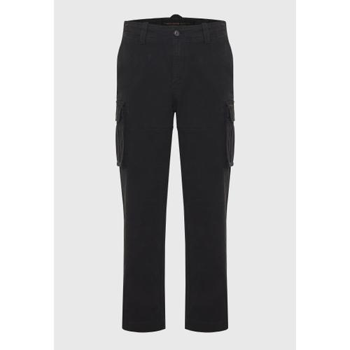 Men's Loose Fit Cargo Pants in Jacquard Weave with Multiple Pockets