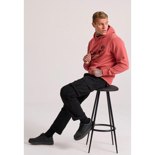 Men's Loose Fit Cargo Pants in Jacquard Weave with Multiple Pockets